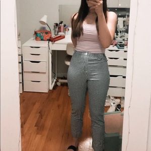 brandy melville checkered high waisted pants